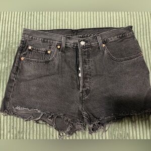 Levi's Charcoal High Waist Women Shorts